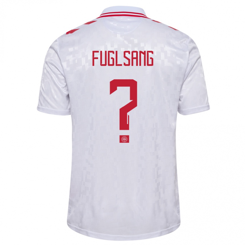 Vaikiškas Danija Adam Fuglsang #0 Baltas Išvykos Marškinėliai 24-26 T-Shirt