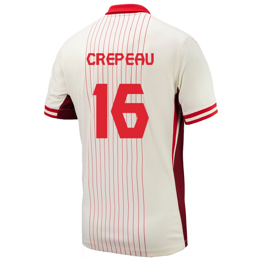 Vaikiškas Kanada Maxime Crepeau #16 Baltas Išvykos Marškinėliai 24-26 T-Shirt