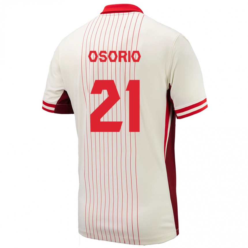 Vaikiškas Kanada Jonathan Osorio #21 Baltas Išvykos Marškinėliai 24-26 T-Shirt