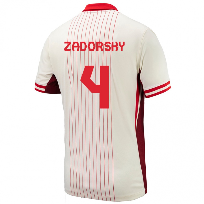 Vaikiškas Kanada Shelina Zadorsky #4 Baltas Išvykos Marškinėliai 24-26 T-Shirt