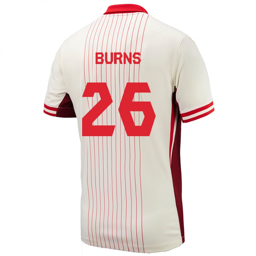 Vaikiškas Kanada Zoe Burns #26 Baltas Išvykos Marškinėliai 24-26 T-Shirt