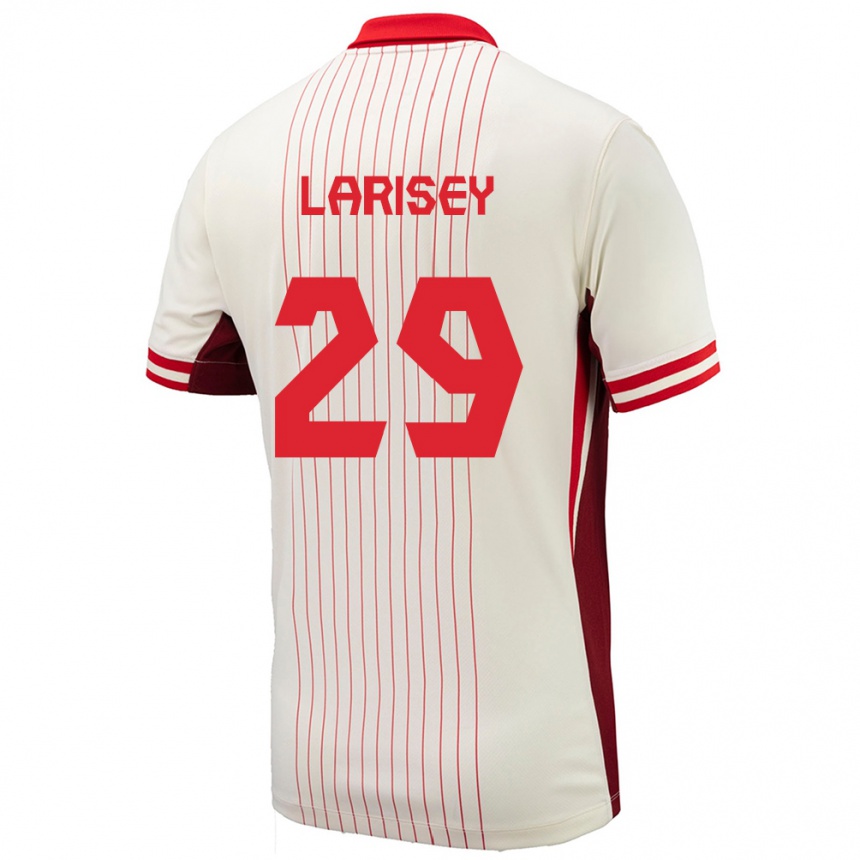 Vaikiškas Kanada Clarissa Larisey #29 Baltas Išvykos Marškinėliai 24-26 T-Shirt