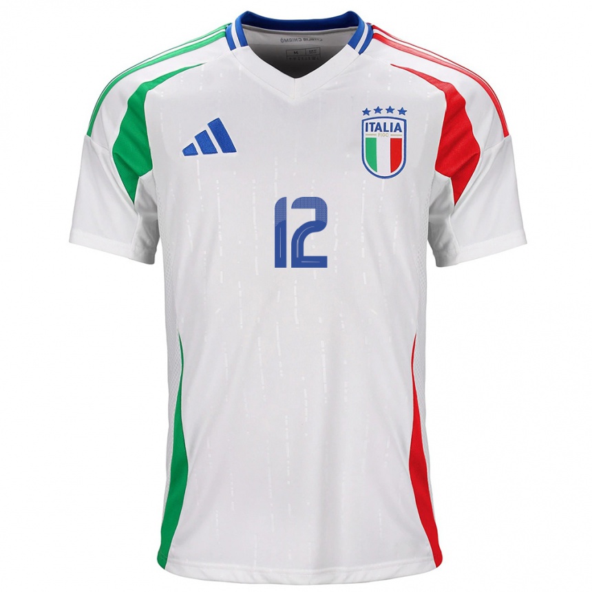 Vaikiškas Italija Renato Marin #12 Baltas Išvykos Marškinėliai 24-26 T-Shirt