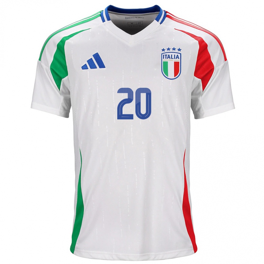 Vaikiškas Italija Nicolò Zaniolo #20 Baltas Išvykos Marškinėliai 24-26 T-Shirt