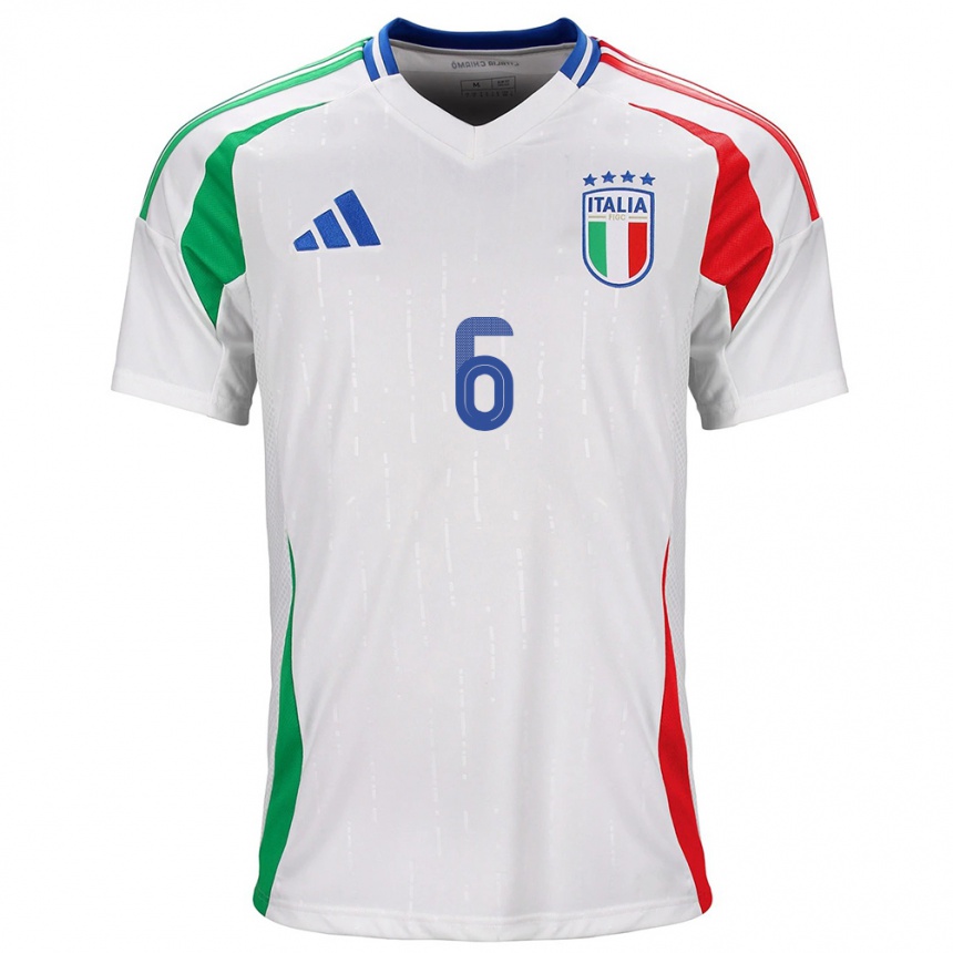 Vaikiškas Italija Federico Gatti #6 Baltas Išvykos Marškinėliai 24-26 T-Shirt