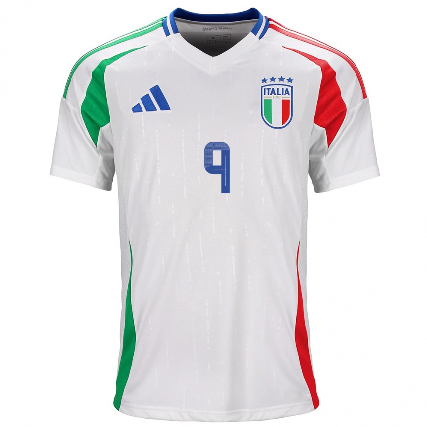 Vaikiškas Italija Nicholas Bonfanti #9 Baltas Išvykos Marškinėliai 24-26 T-Shirt