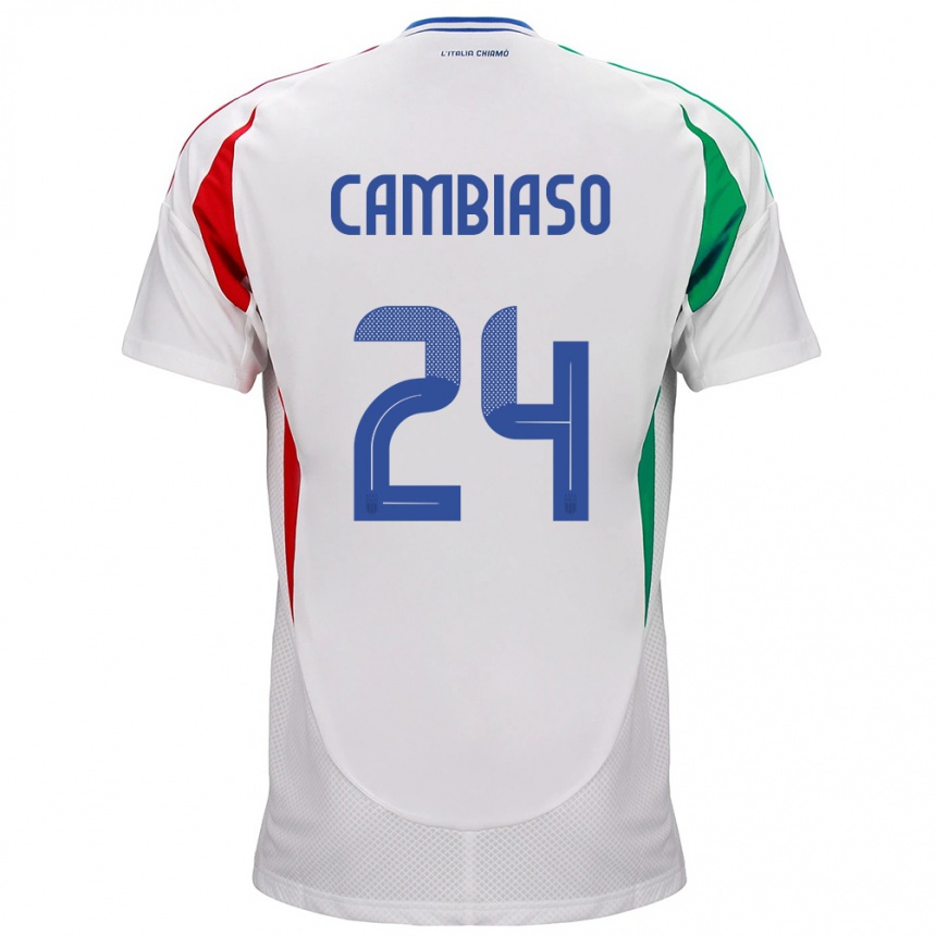 Vaikiškas Italija Andrea Cambiaso #24 Baltas Išvykos Marškinėliai 24-26 T-Shirt