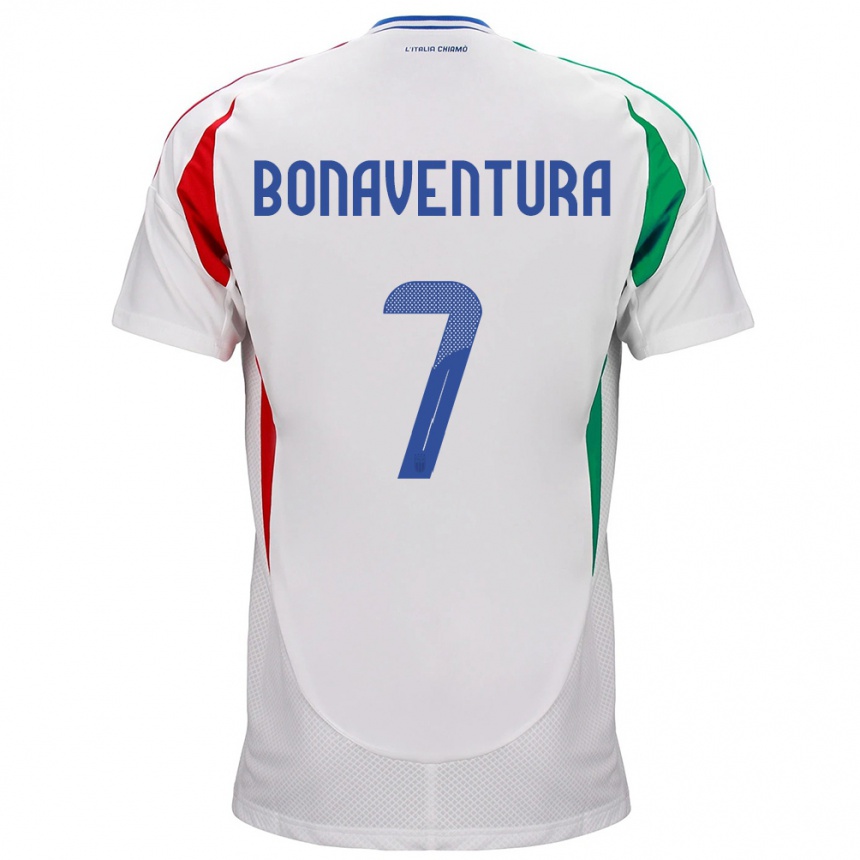 Vaikiškas Italija Giacomo Bonaventura #7 Baltas Išvykos Marškinėliai 24-26 T-Shirt