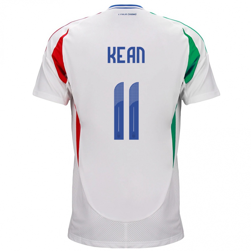 Vaikiškas Italija Moise Kean #11 Baltas Išvykos Marškinėliai 24-26 T-Shirt