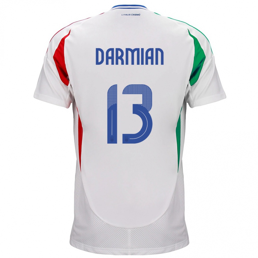 Vaikiškas Italija Matteo Darmian #13 Baltas Išvykos Marškinėliai 24-26 T-Shirt