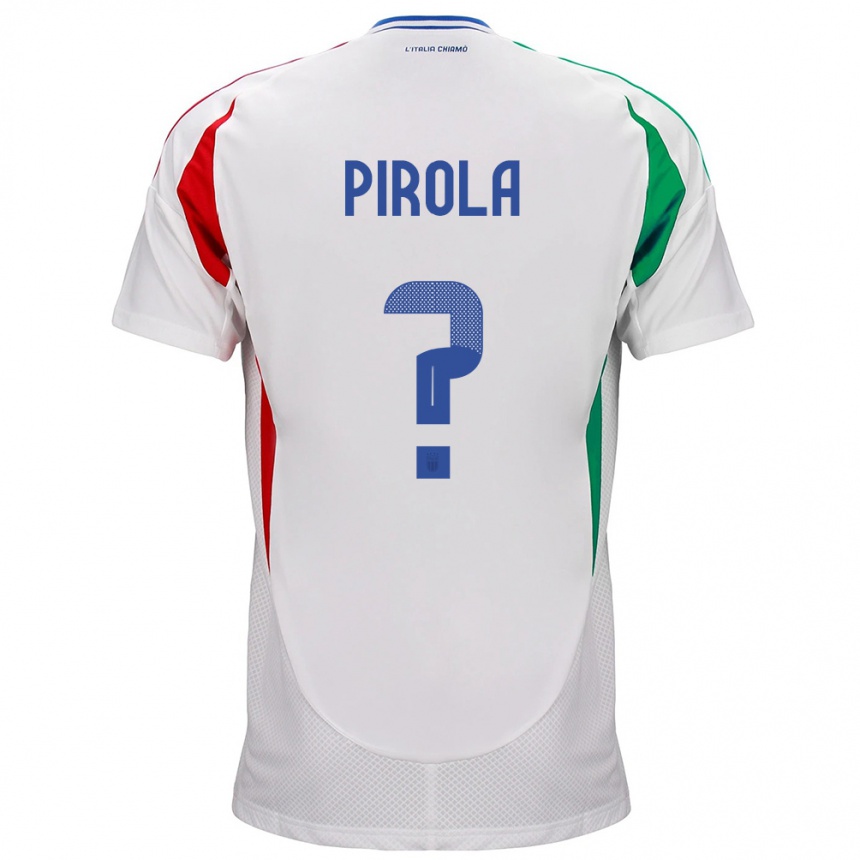 Vaikiškas Italija Lorenzo Pirola #0 Baltas Išvykos Marškinėliai 24-26 T-Shirt