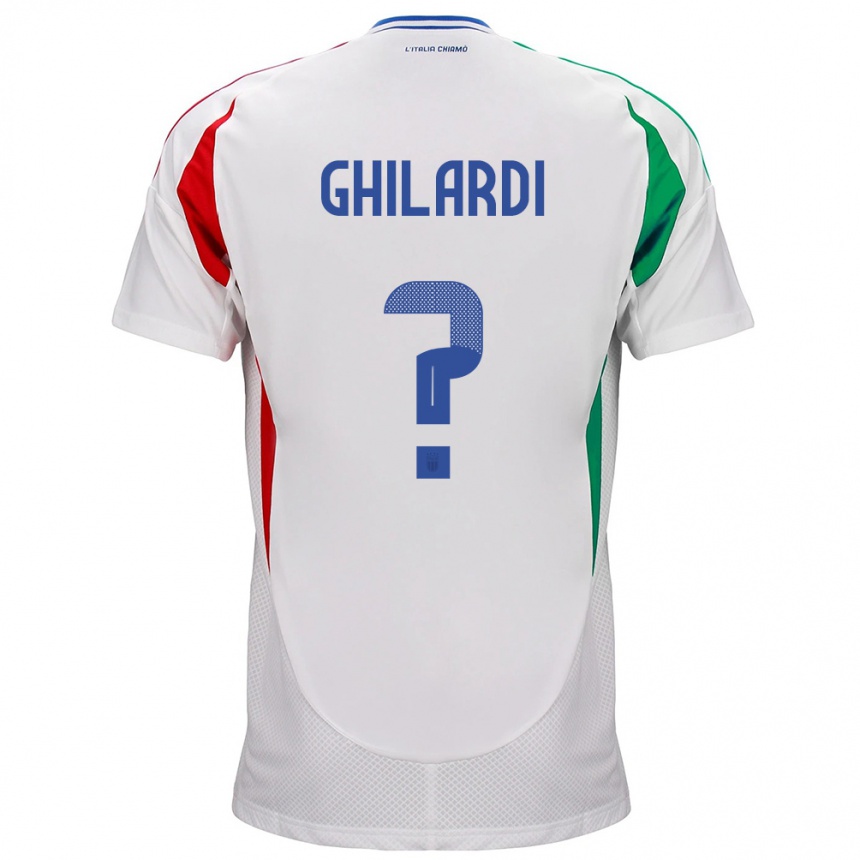 Vaikiškas Italija Daniele Ghilardi #0 Baltas Išvykos Marškinėliai 24-26 T-Shirt