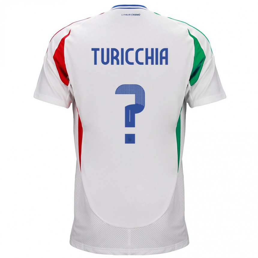 Vaikiškas Italija Riccardo Turicchia #0 Baltas Išvykos Marškinėliai 24-26 T-Shirt