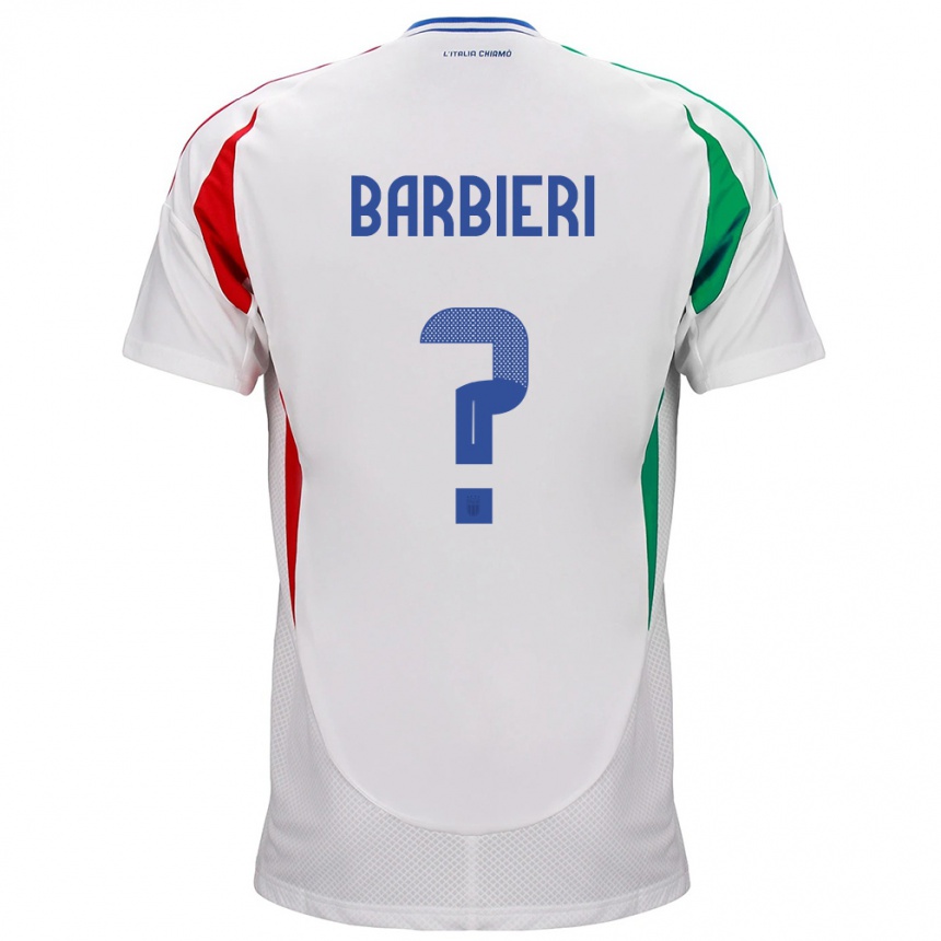 Vaikiškas Italija Tommaso Barbieri #0 Baltas Išvykos Marškinėliai 24-26 T-Shirt