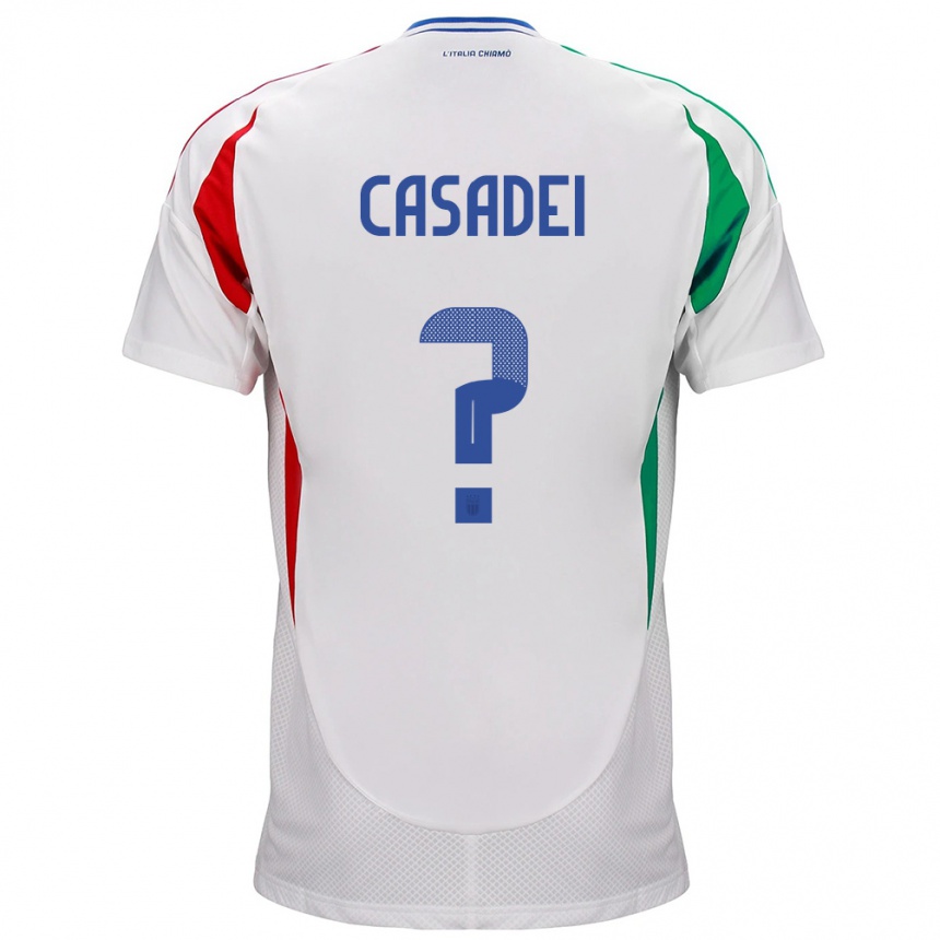 Vaikiškas Italija Cesare Casadei #0 Baltas Išvykos Marškinėliai 24-26 T-Shirt