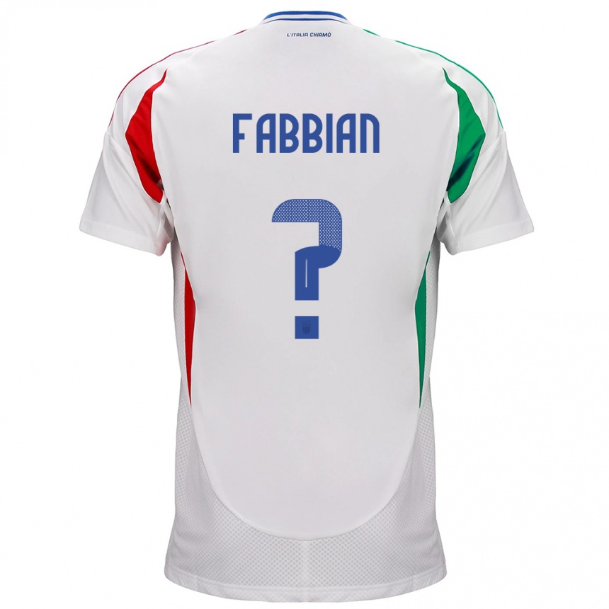 Vaikiškas Italija Giovanni Fabbian #0 Baltas Išvykos Marškinėliai 24-26 T-Shirt