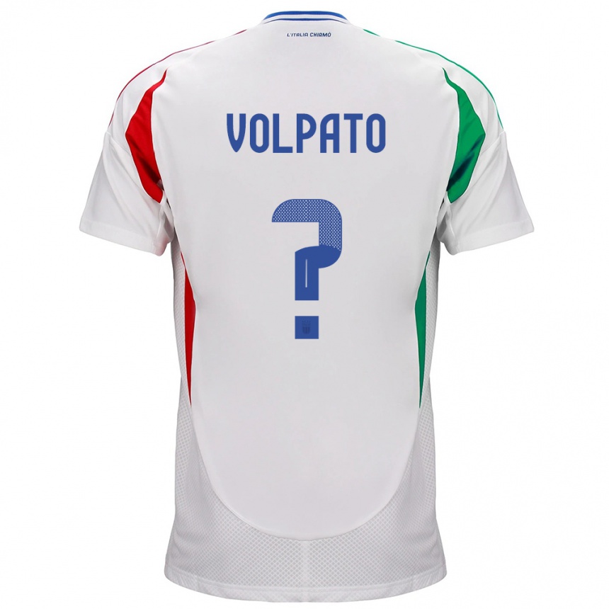 Vaikiškas Italija Cristian Volpato #0 Baltas Išvykos Marškinėliai 24-26 T-Shirt