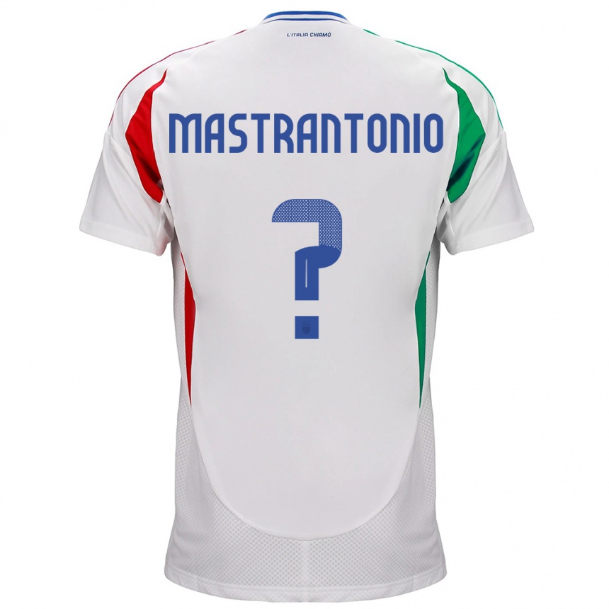 Vaikiškas Italija Davide Mastrantonio #0 Baltas Išvykos Marškinėliai 24-26 T-Shirt