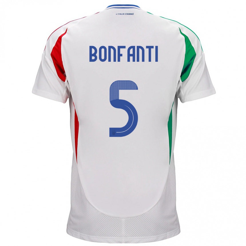 Vaikiškas Italija Giovanni Bonfanti #5 Baltas Išvykos Marškinėliai 24-26 T-Shirt