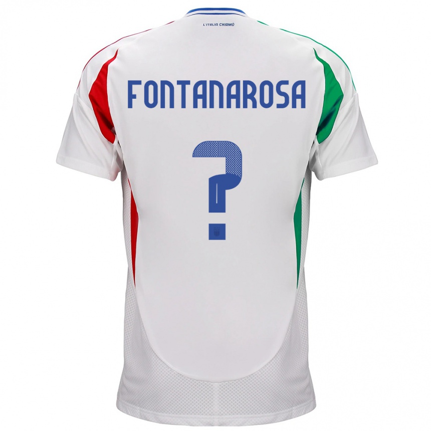 Vaikiškas Italija Alessandro Fontanarosa #0 Baltas Išvykos Marškinėliai 24-26 T-Shirt