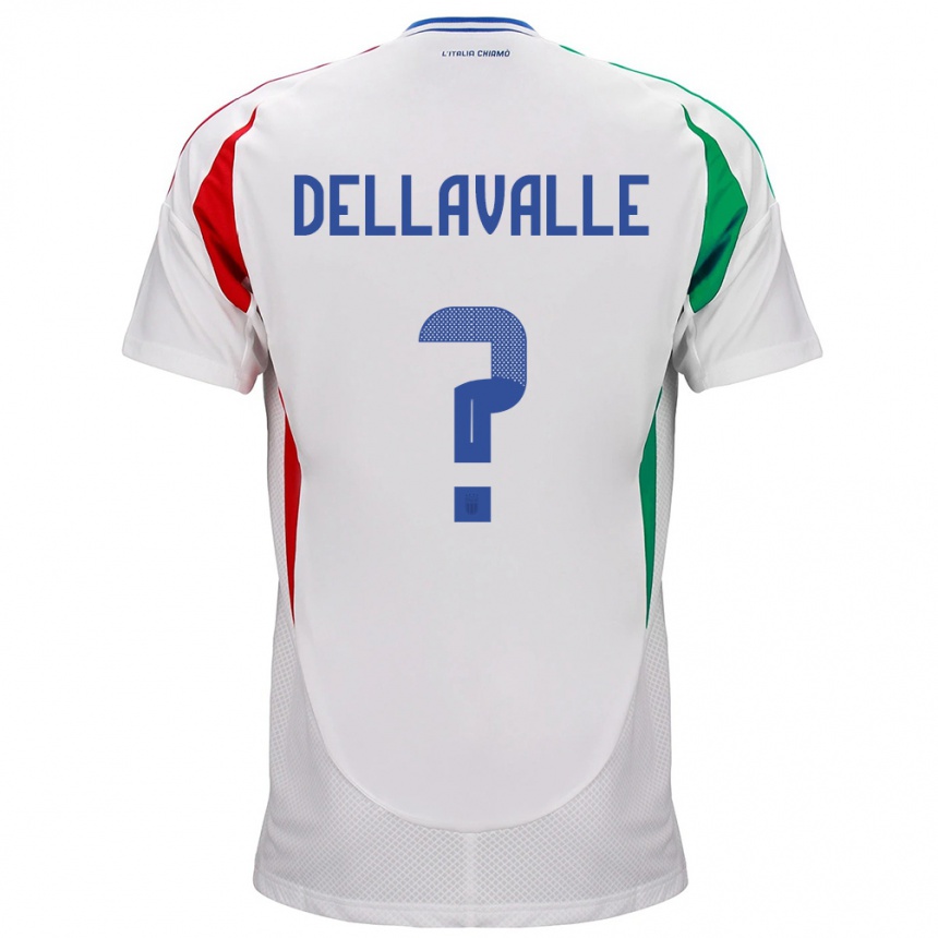 Vaikiškas Italija Alessandro Dellavalle #0 Baltas Išvykos Marškinėliai 24-26 T-Shirt