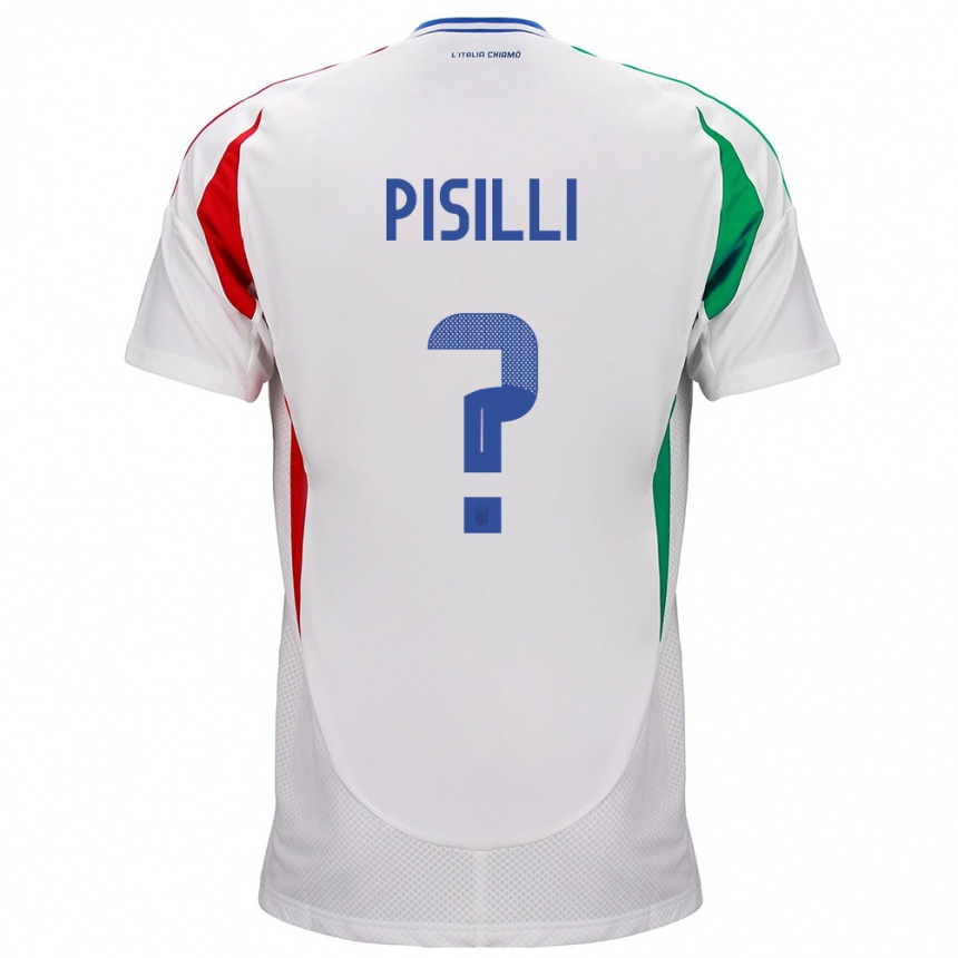 Vaikiškas Italija Niccolò Pisilli #0 Baltas Išvykos Marškinėliai 24-26 T-Shirt