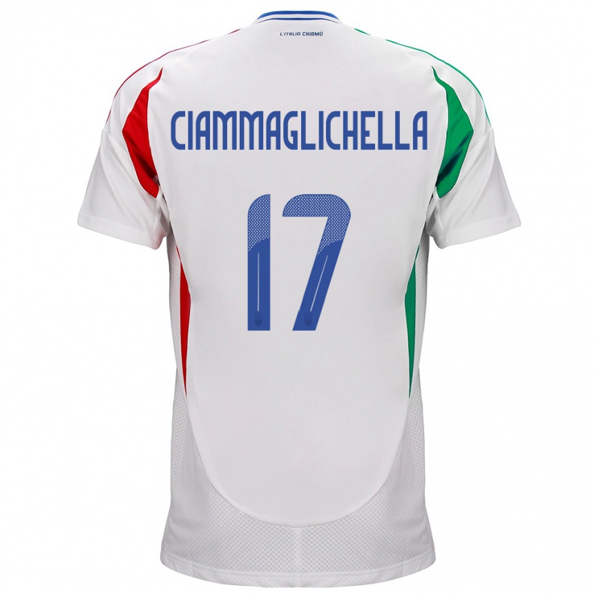 Vaikiškas Italija Aaron Ciammaglichella #17 Baltas Išvykos Marškinėliai 24-26 T-Shirt