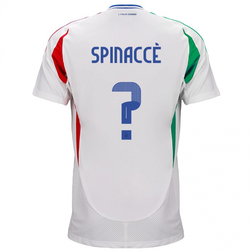 Vaikiškas Italija Matteo Spinaccè #0 Baltas Išvykos Marškinėliai 24-26 T-Shirt