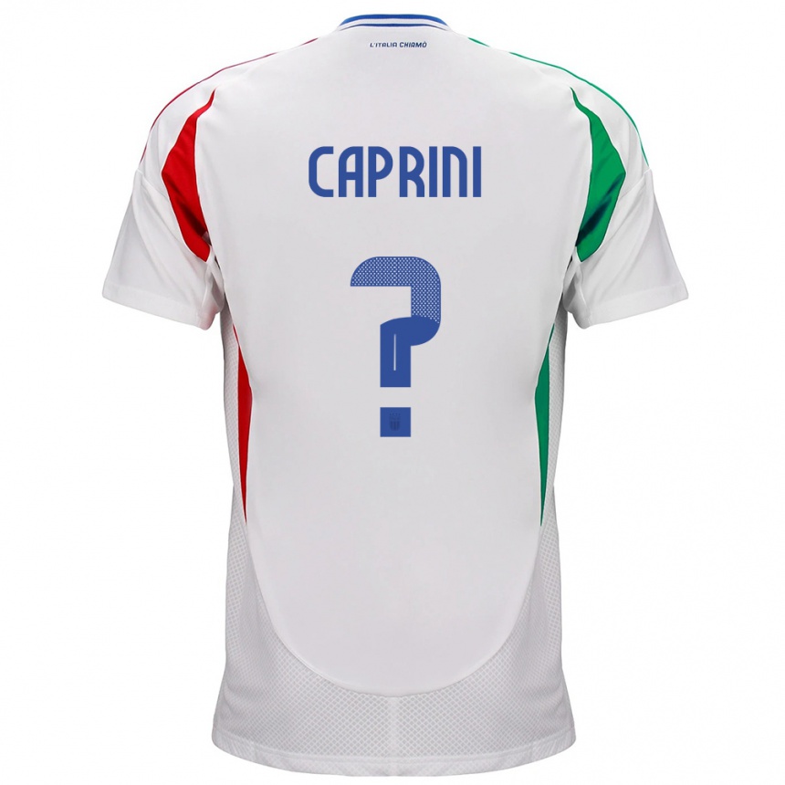 Vaikiškas Italija Maat Daniel Caprini #0 Baltas Išvykos Marškinėliai 24-26 T-Shirt