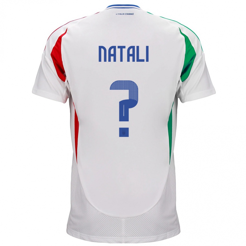 Vaikiškas Italija Andrea Natali #0 Baltas Išvykos Marškinėliai 24-26 T-Shirt