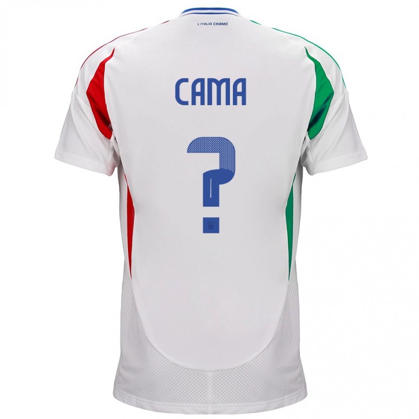 Vaikiškas Italija Cristian Cama #0 Baltas Išvykos Marškinėliai 24-26 T-Shirt