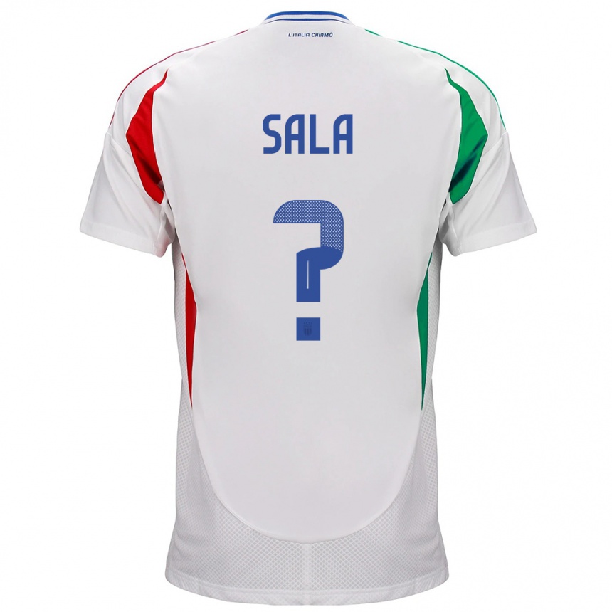 Vaikiškas Italija Emanuele Sala #0 Baltas Išvykos Marškinėliai 24-26 T-Shirt