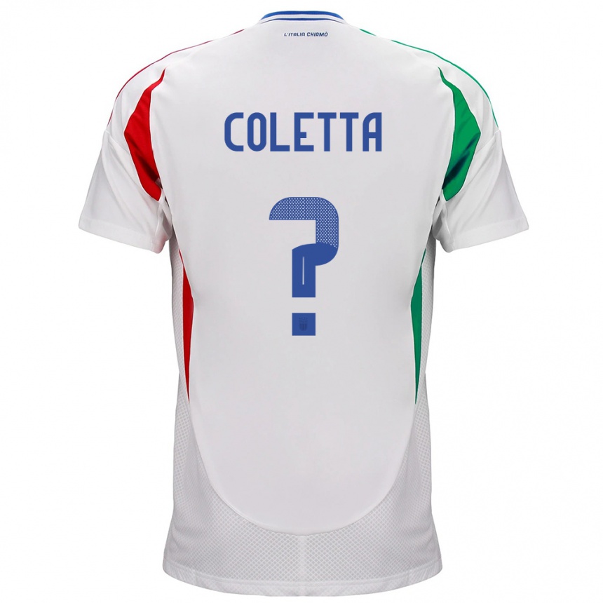 Vaikiškas Italija Federico Coletta #0 Baltas Išvykos Marškinėliai 24-26 T-Shirt