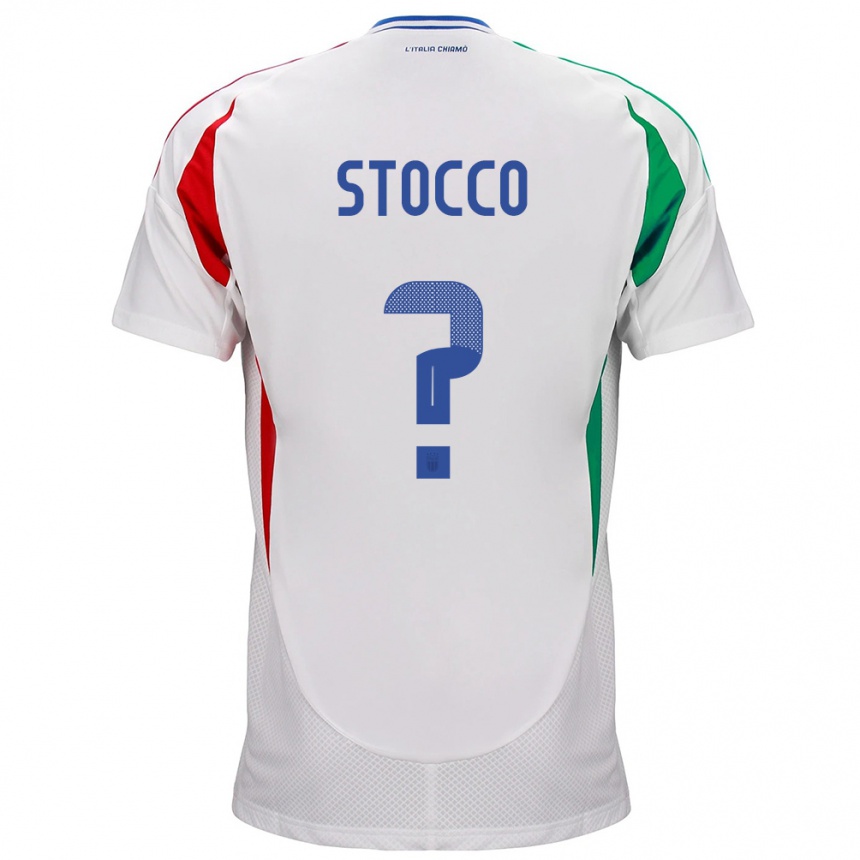 Vaikiškas Italija Pietro Stocco #0 Baltas Išvykos Marškinėliai 24-26 T-Shirt