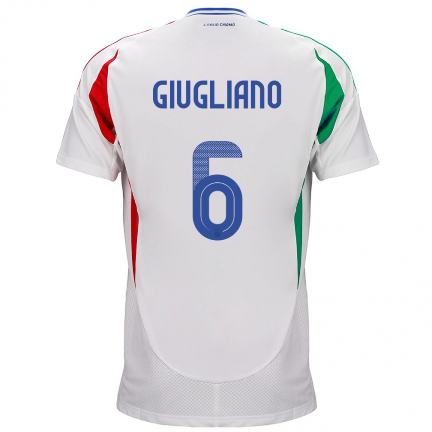 Vaikiškas Italija Manuela Giugliano #6 Baltas Išvykos Marškinėliai 24-26 T-Shirt