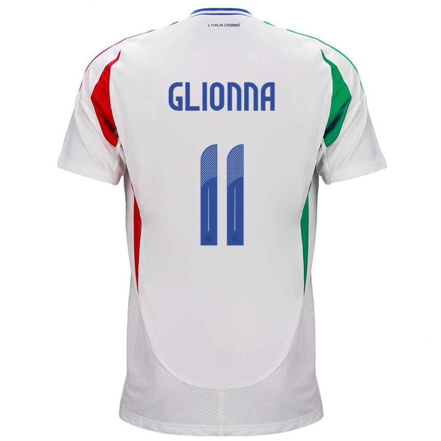 Vaikiškas Italija Benedetta Glionna #11 Baltas Išvykos Marškinėliai 24-26 T-Shirt