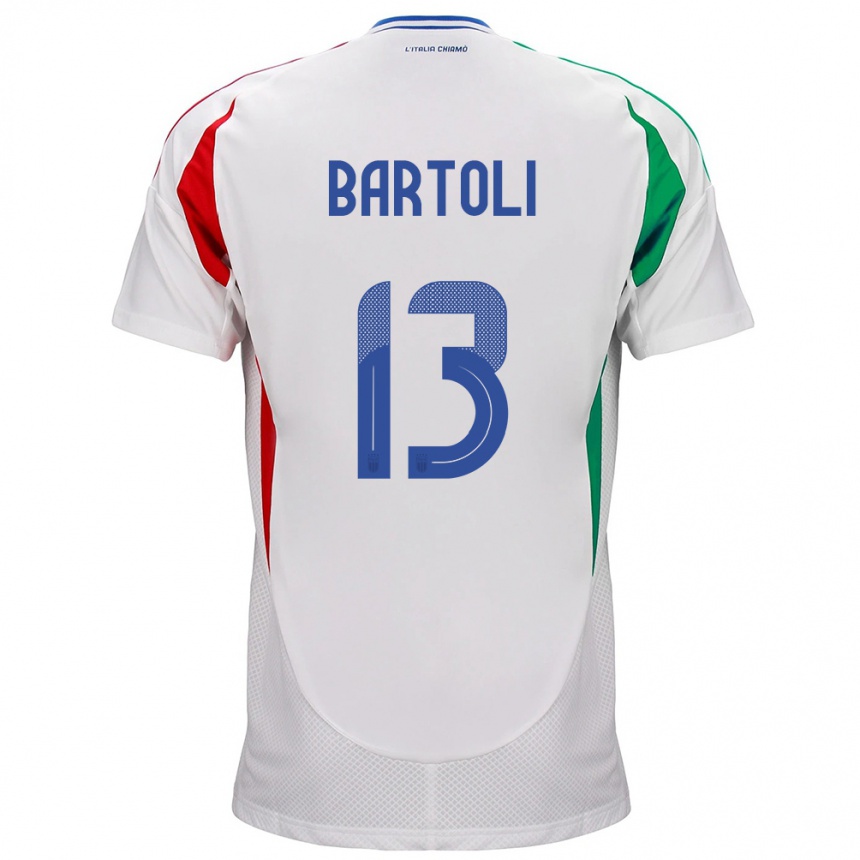 Vaikiškas Italija Elisa Bartoli #13 Baltas Išvykos Marškinėliai 24-26 T-Shirt