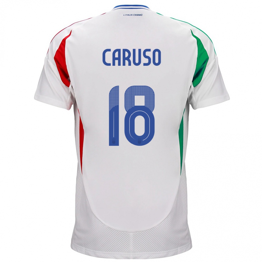 Vaikiškas Italija Arianna Caruso #18 Baltas Išvykos Marškinėliai 24-26 T-Shirt