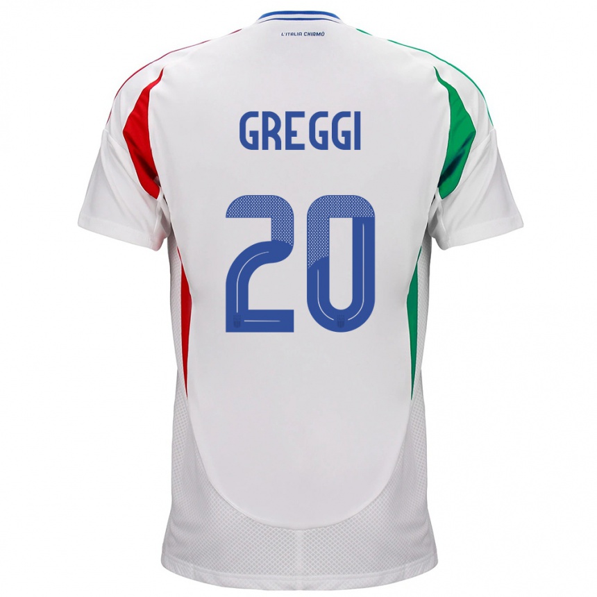 Vaikiškas Italija Giada Greggi #20 Baltas Išvykos Marškinėliai 24-26 T-Shirt