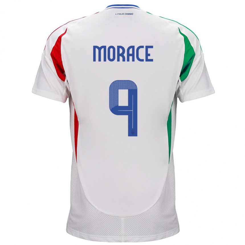 Vaikiškas Italija Carolina Morace #9 Baltas Išvykos Marškinėliai 24-26 T-Shirt