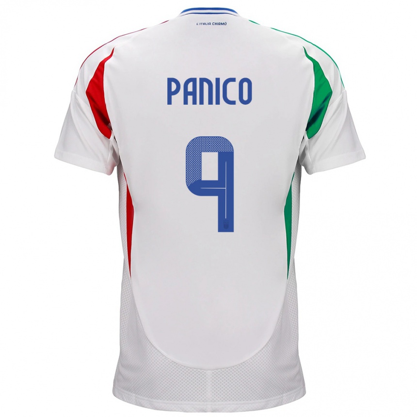 Vaikiškas Italija Patrizia Panico #9 Baltas Išvykos Marškinėliai 24-26 T-Shirt