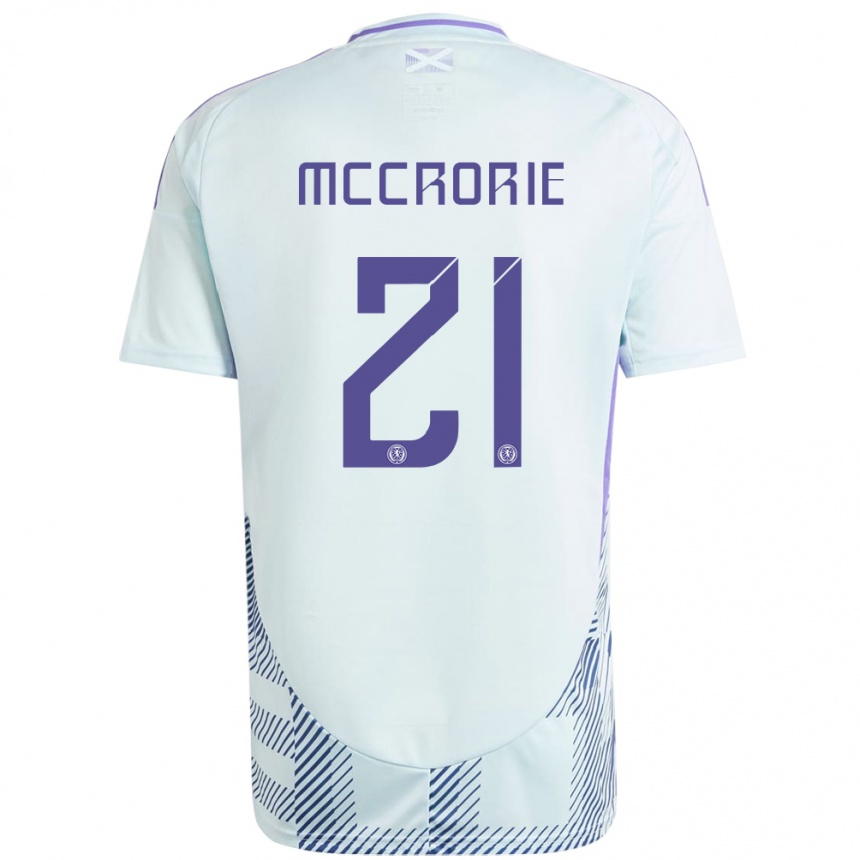 Vaikiškas Škotija Robby Mccrorie #21 Šviesiai Mėtų Mėlyna Išvykos Marškinėliai 24-26 T-Shirt