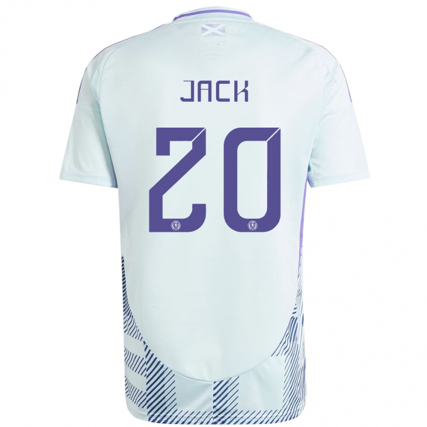 Vaikiškas Škotija Ryan Jack #20 Šviesiai Mėtų Mėlyna Išvykos Marškinėliai 24-26 T-Shirt