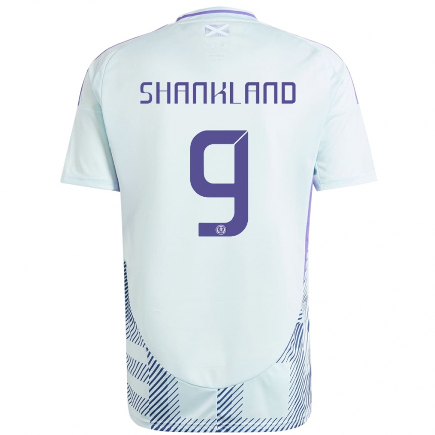 Vaikiškas Škotija Lawrence Shankland #9 Šviesiai Mėtų Mėlyna Išvykos Marškinėliai 24-26 T-Shirt