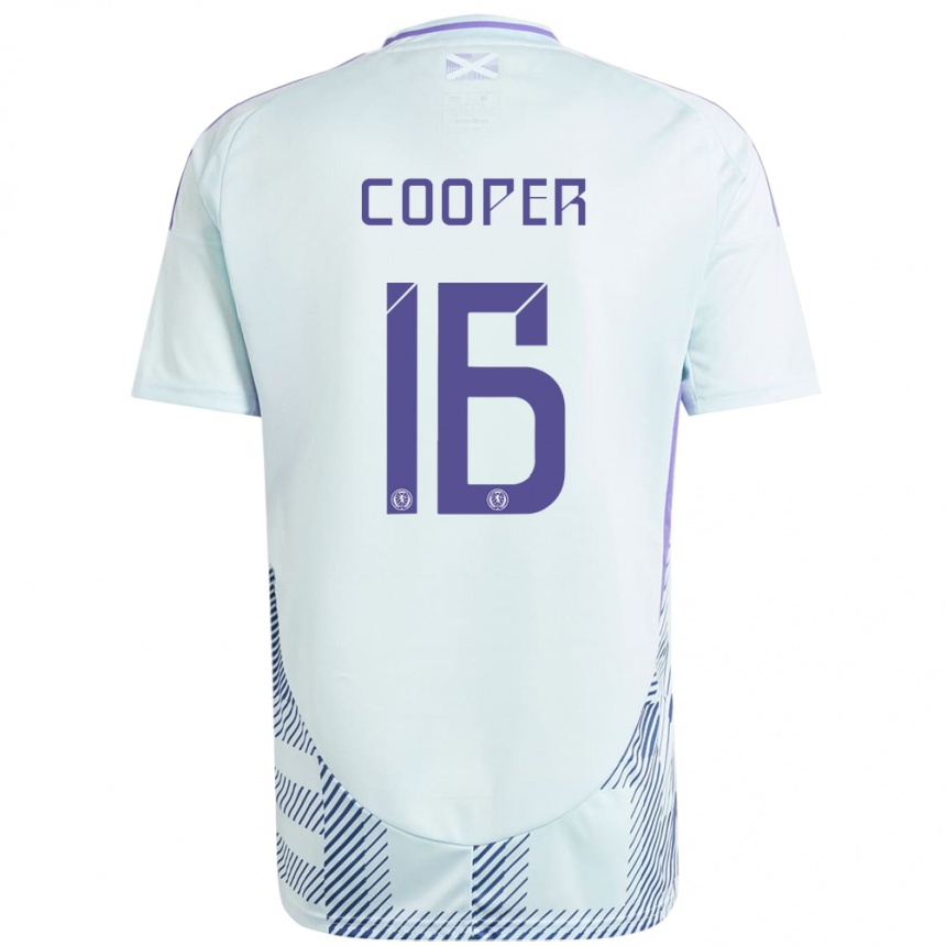 Vaikiškas Škotija Liam Cooper #16 Šviesiai Mėtų Mėlyna Išvykos Marškinėliai 24-26 T-Shirt