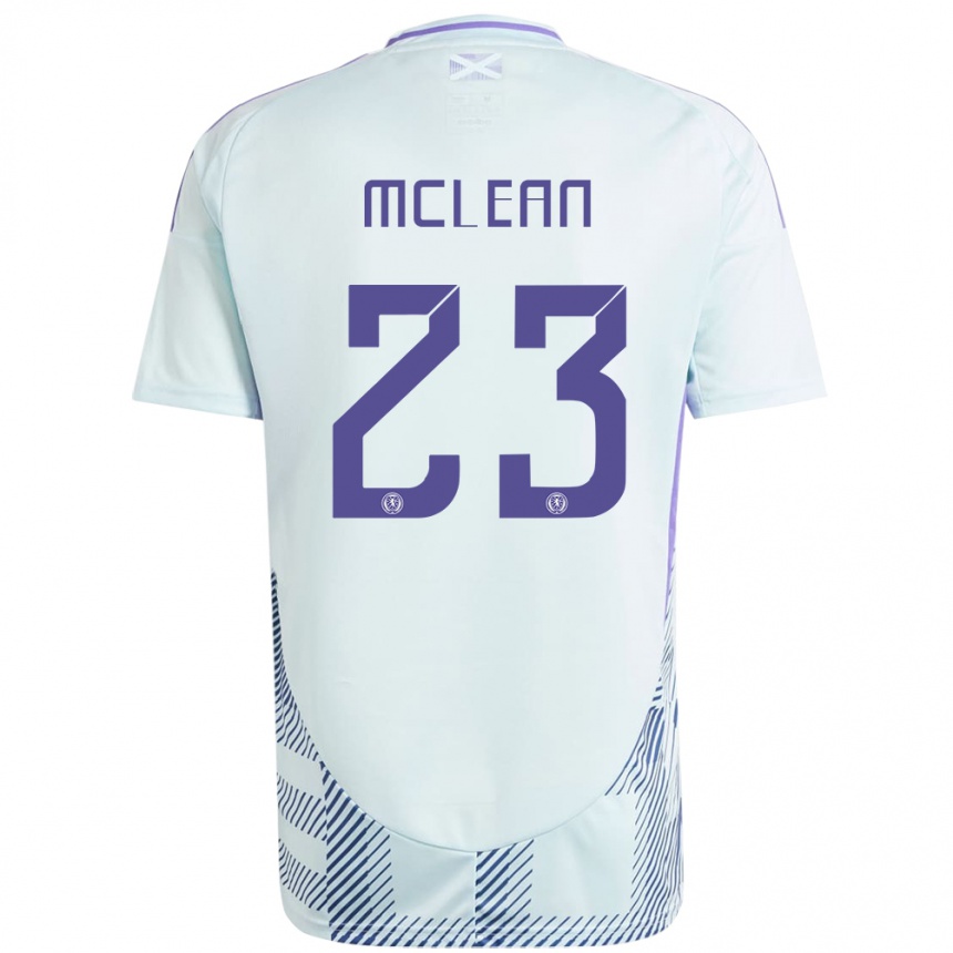 Vaikiškas Škotija Kenny Mclean #23 Šviesiai Mėtų Mėlyna Išvykos Marškinėliai 24-26 T-Shirt