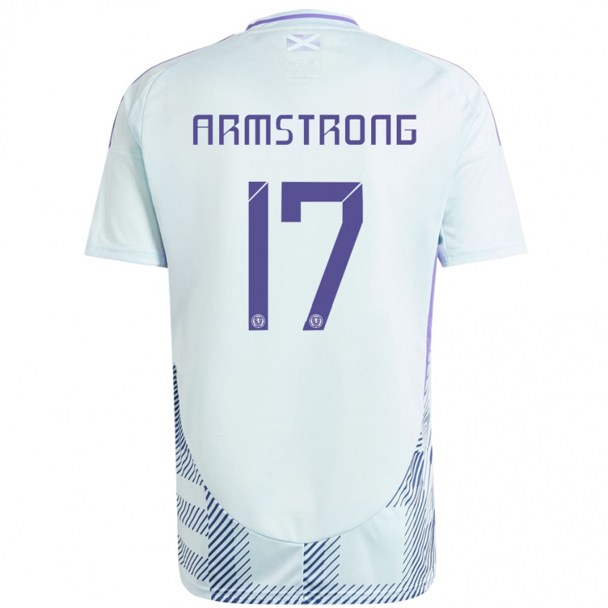 Vaikiškas Škotija Stuart Armstrong #17 Šviesiai Mėtų Mėlyna Išvykos Marškinėliai 24-26 T-Shirt