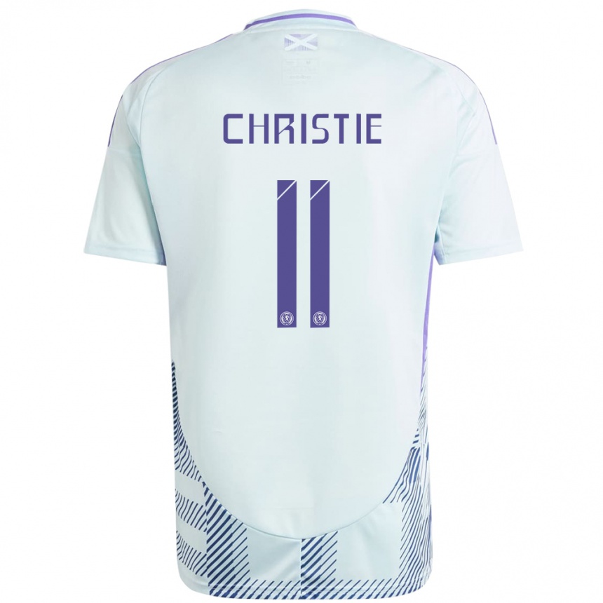 Vaikiškas Škotija Ryan Christie #11 Šviesiai Mėtų Mėlyna Išvykos Marškinėliai 24-26 T-Shirt