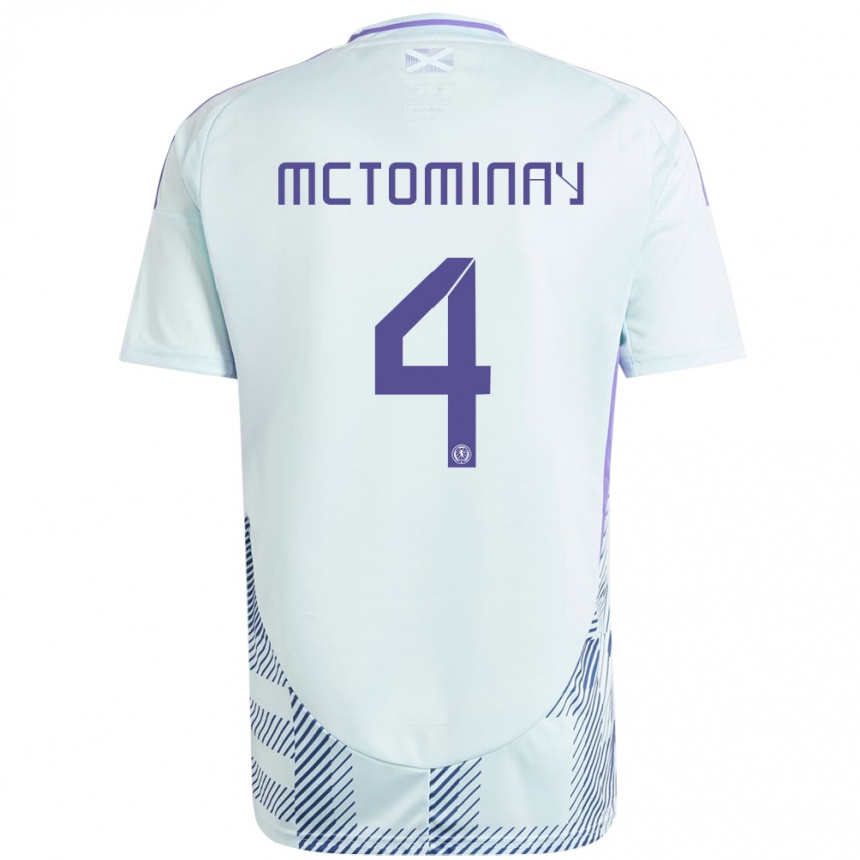 Vaikiškas Škotija Scott Mctominay #4 Šviesiai Mėtų Mėlyna Išvykos Marškinėliai 24-26 T-Shirt