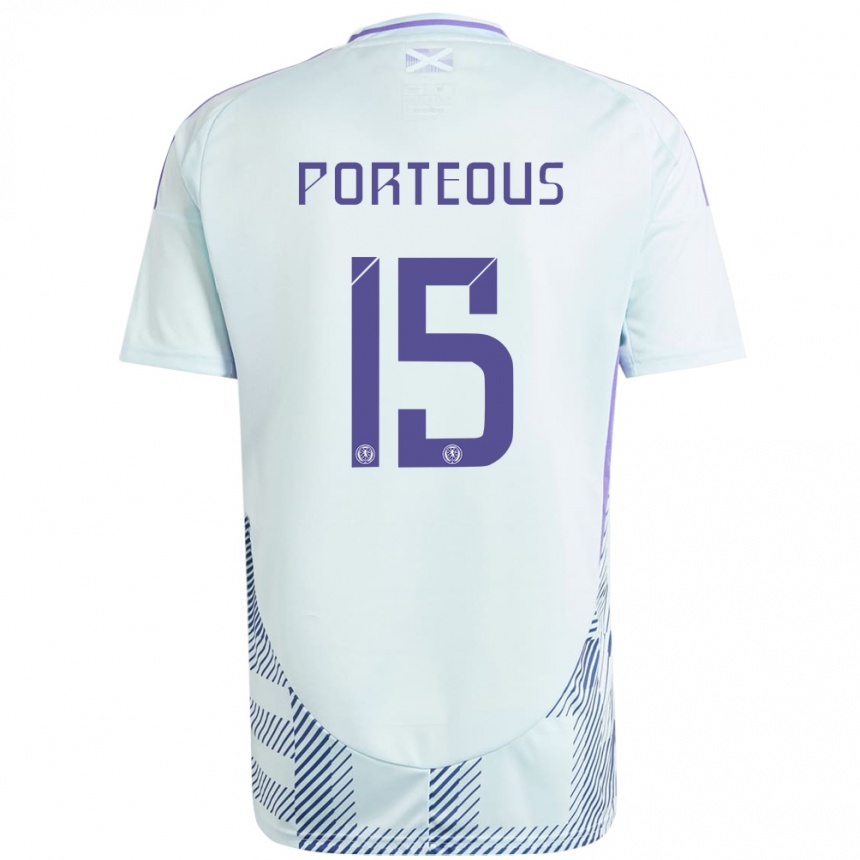 Vaikiškas Škotija Ryan Porteous #15 Šviesiai Mėtų Mėlyna Išvykos Marškinėliai 24-26 T-Shirt